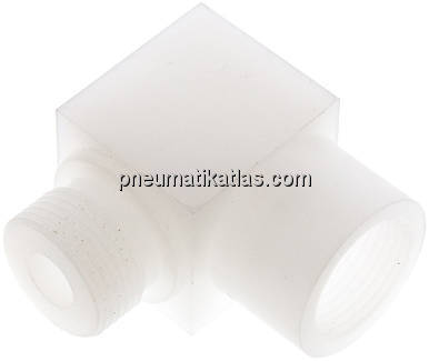 90°-Einschraubwinkel G 3/4"(IG)-G 3/4"(AG), PVDF