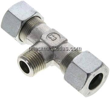 T-Schneidringverschraubung R 1/2"-16 S (M24x1,5), Stahl verzinkt