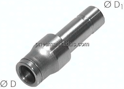 Reduzierung 12mm Stecknipp. x 8mm Schla., Baureihe Edelstahl