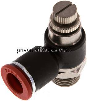 Winkel-Drosselrückschlagventil G 3/8"-12mm,zuluftregelnd