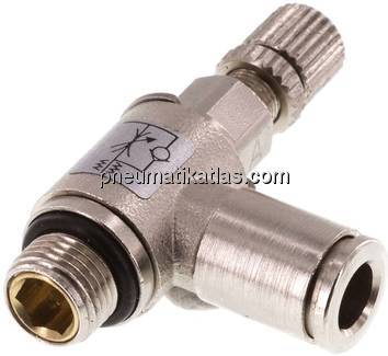 Winkel-Drosselrückschlagventil G 1/8"-6mm,zuluftregelnd