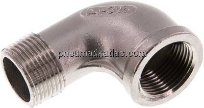 90°-Einschraubwinkel Rp 3/4"(IG)-R 3/4"(AG), 1.4408