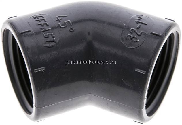 45°-Winkel Rp 1" (IG), PVC-U