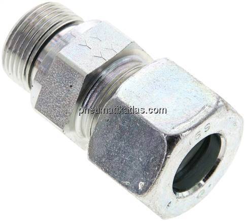 Gerade Schneidringverschr. M 22x1,5-16 S (M24x1,5), Stahl verzinkt