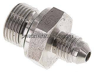 Doppelnippel G 3/8"-UNF 7/16"-20(JIC), 1.4571