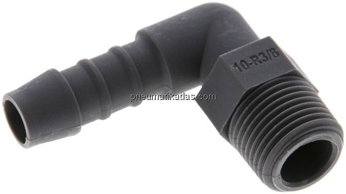Winkel-Gewindetülle R 3/8"-10mm, PA 6