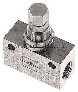 Drosselventil, G 1/8", Edelstahl (Eco)