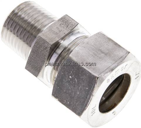 Gerade Schneidringverschr. NPT 1/2"-18 L (M26x1,5), Klemmring 1.4571 (NC)