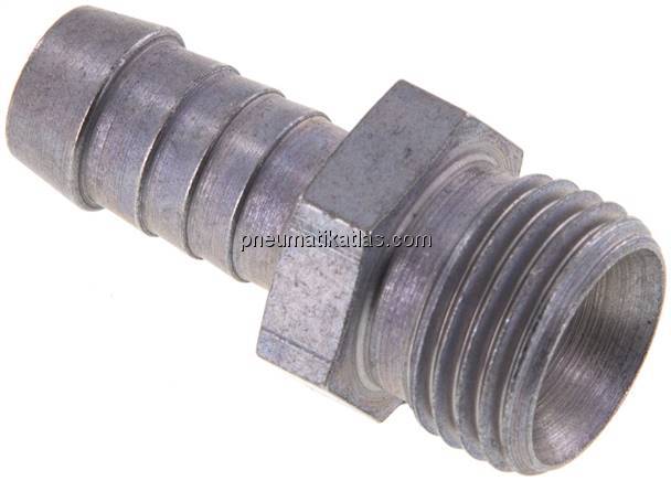 Schlauchnippel M 16x1,5 AG, 9 - 10mm, Stahl verzinkt