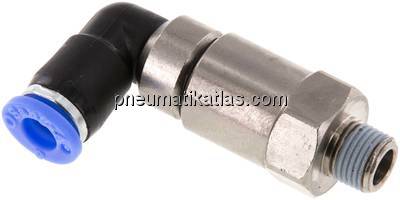 Winkel-Schnelldrehverschraubung R 1/8"-6mm, IQS-Standard
