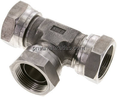 T-Verschraubung,60°Konus G 1-1/4" (IG), V4A