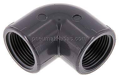 90°-Winkel Rp 3/4" (IG), PVC-U