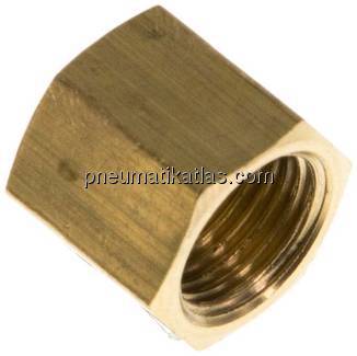 Überwurfmutter Messing, G 1/8", 4 / 6 mm