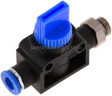 3/2-Wege-Absperrventil G 1/8"-6mm, Gewindeseite entlüftend