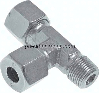 LE-Schneidringverschraubung M 22x1,5 (konisch)-16 S (M24x1,5), Stahl verzinkt