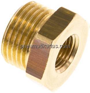 Reduziernippel G 3/8"(AG)-G 1/8"(IG), Messing