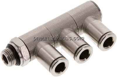 Steck-Mehrfachverteiler, 3-fach G 1/8"-6mm, IQS-MSV (Standard)