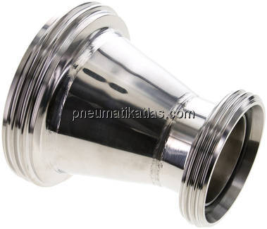 Doppelnippel (Milchgewinde) Rd 110 x 1/4"-Rd 78 x 1/6"