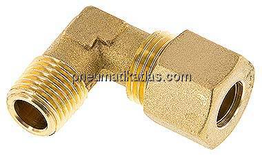 Winkel-Klemmringverschraubung R 1/4"-10 (M16x1,5)mm, Messing