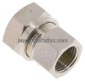 Aufschraub-Schneidringverschr. 18 L (M26x1,5)-G 1/2", Messing vernickelt