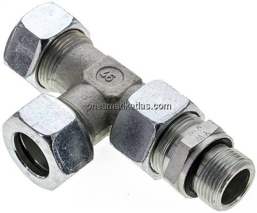 Einstellb. L-Schneidringverschraubung G 3/4"-22 L (M30x2), Stahl verzinkt