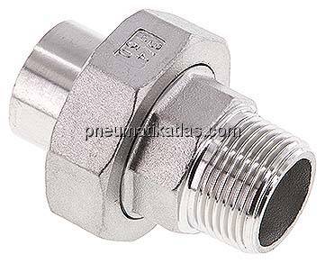 Anschweißverschraubung flach dicht. R 3/4"(AG)-26,9mm