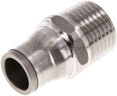 Gerader Steckanschluss NPT 1/2"-12mm, IQS-Edelstahl