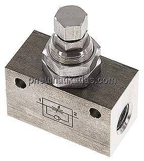Drosselrückschlagventil, G 1/4", Edelstahl (Eco)