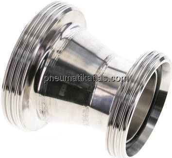 Doppelnippel (Milchgewinde) Rd 95 x 1/6"-Rd 78 x 1/6"