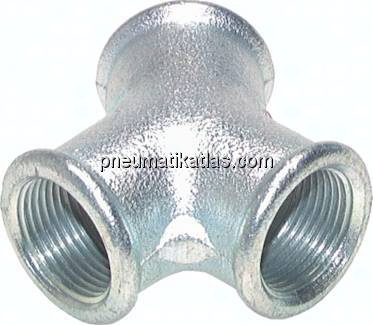 Y-Stück Rp 3/8" (IG), Temperguss verzinkt