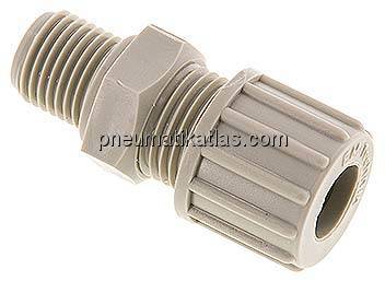 Gerade Verschraubung G 1/4"-10x8mm, Polypropylen