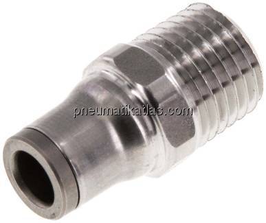 Gerader Steckanschluss NPT 1/4"-6mm, IQS-Edelstahl