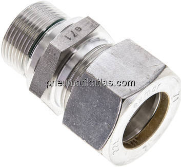Gerade Schneidringverschr. M 26x1,5-22 L (M30x2), Klemmring 1.4571 (NC)