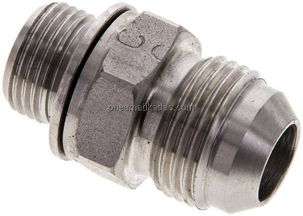Doppelnippel M 18 x 1,5-UNF 7/8"-14(JIC), V4A