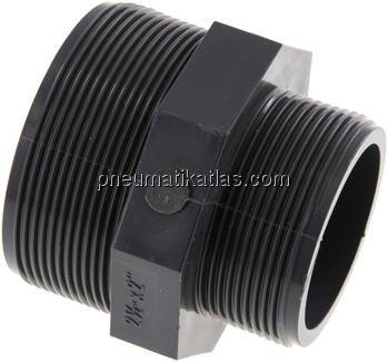 Doppelnippel G 2-1/2"-G 2", PVC-U