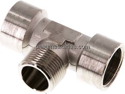 T-Einschraubstück G 3/4"(IG)-R 3/4"(AG), Messing vernickelt