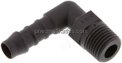 Winkel-Gewindetülle R 1/4"-8 (5/16")mm, PA 6