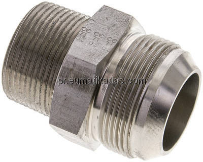 Doppelnippel NPT 1-1/4"-UN 1-7/8"-12(JIC), 1.4571