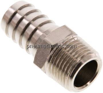 Gewindetülle R 3/8"-13 (1/2")mm, Messing vernickelt