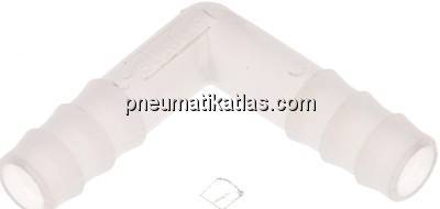 Winkel-Schlauchverbinder 9 (3/8")mm, PVDF