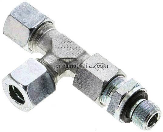 Einstellb. L-Schneidringverschraubung G 1/4"-10 L (M16x1,5), Stahl verzinkt
