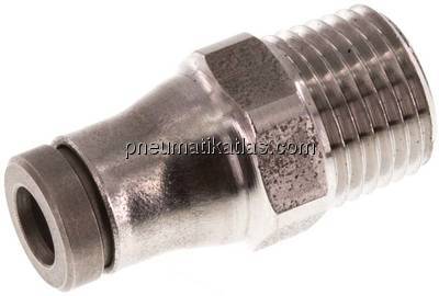 Gerader Steckanschluss NPT 1/8"-4mm, IQS-Edelstahl