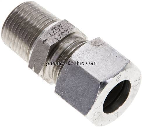 Gerade Schneidringverschr. NPT 3/8"-12 L (M18x1,5), 1.4571