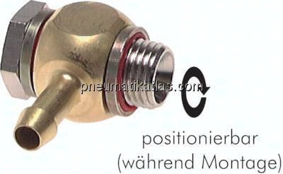 L-Gewindetülle G 3/8"-6 (1/4")mm, Elastomerdichtung