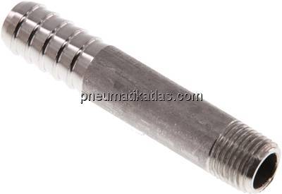 Gewindetülle ohne Bund R 1/4"-13 (1/2")mm, 1.4571