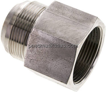 Reduziernippel UN 1-7/8"-12(JIC-AG)-G 1-1/2"(IG), 1.4571