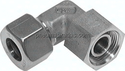 Einstellb. Winkel-Schneidringverschr. 10 S (M18x1,5), Klemmring 1.4571 (NC)