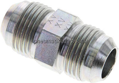 Doppelnippel UN 1-1/16"-12(JIC)-UN 1-1/16"-12(JIC), Stahl verzinkt