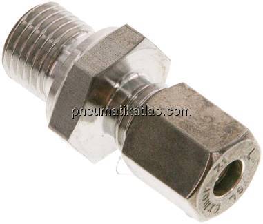 Gerade Schneidringverschr. G 1/4"-6 L (M12x1,5), Klemmring 1.4571 (NC)