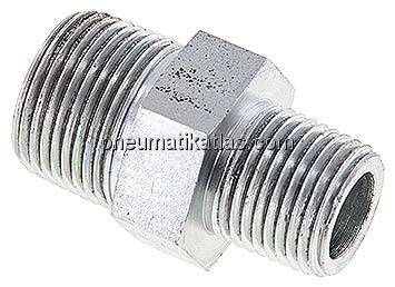 Doppelnippel NPT 3/4"-NPT 1/2", Stahl verzinkt